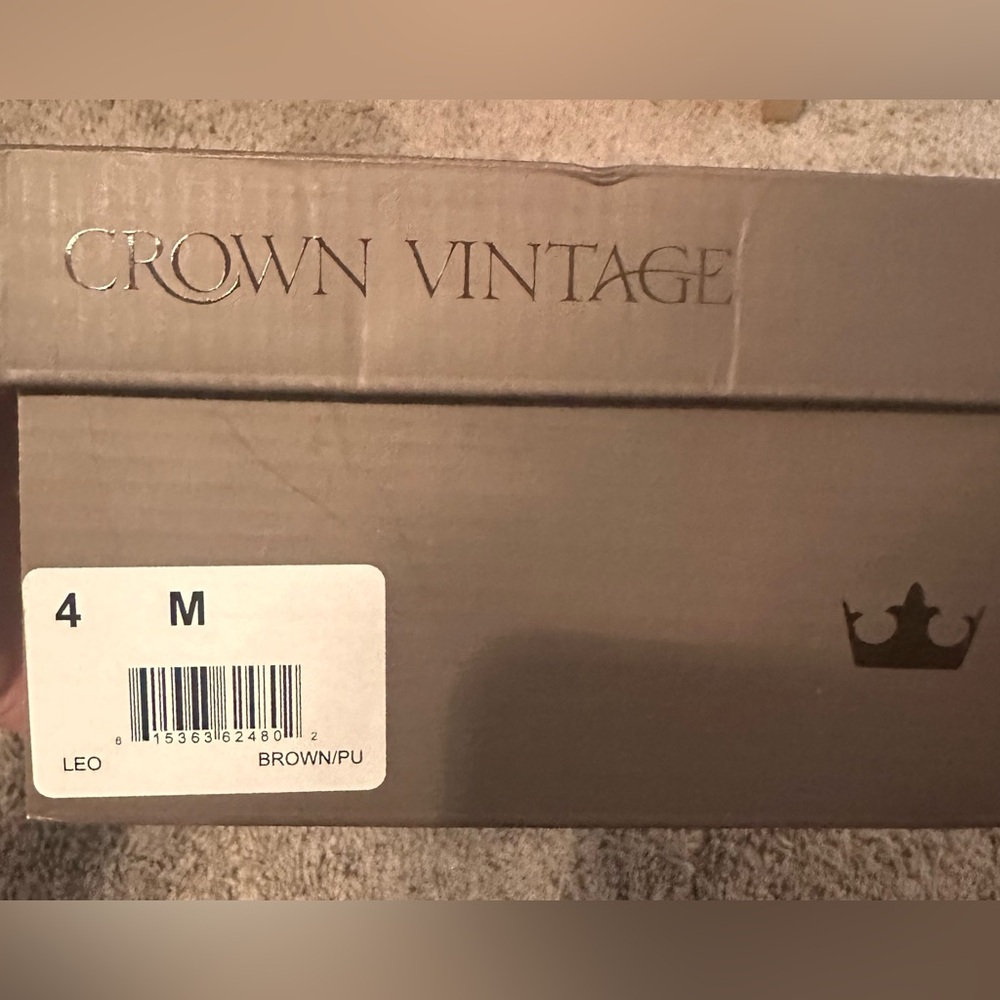 Crown Vintage Boy’s loafers- Brown - Size 4Y - Picture 7 of 7